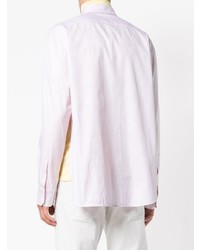 Chemise à manches longues imprimée rose Raf Simons