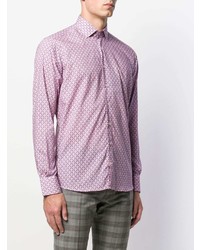 Chemise à manches longues imprimée rose Etro