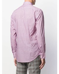 Chemise à manches longues imprimée rose Etro