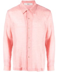 Chemise à manches longues imprimée rose Séfr