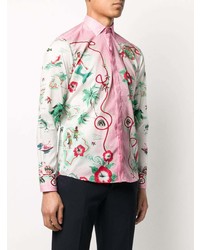 Chemise à manches longues imprimée rose Etro