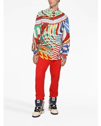 Chemise à manches longues imprimée rouge Dolce & Gabbana