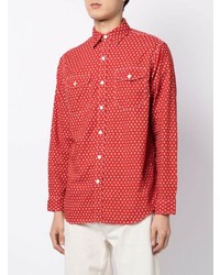 Chemise à manches longues imprimée rouge Polo Ralph Lauren