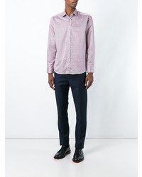 Chemise à manches longues imprimée rouge Etro