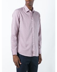 Chemise à manches longues imprimée rouge Etro