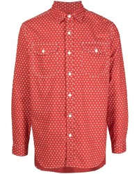 Chemise à manches longues imprimée rouge Polo Ralph Lauren
