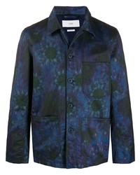 Chemise à manches longues imprimée tie-dye bleu marine Closed
