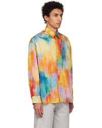 Chemise à manches longues imprimée tie-dye multicolore Études