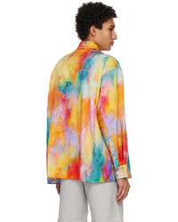 Chemise à manches longues imprimée tie-dye multicolore Études