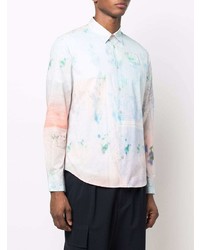 Chemise à manches longues imprimée tie-dye multicolore Paul Smith