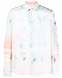 Chemise à manches longues imprimée tie-dye multicolore Paul Smith