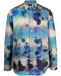 Chemise à manches longues imprimée tie-dye multicolore Paul Smith