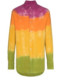 Chemise à manches longues imprimée tie-dye multicolore The Elder Statesman