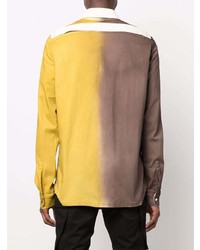 Chemise à manches longues imprimée tie-dye multicolore Rick Owens