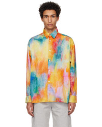 Chemise à manches longues imprimée tie-dye multicolore Études