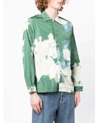 Chemise à manches longues imprimée vert foncé Sunnei