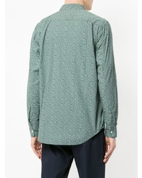 Chemise à manches longues imprimée vert foncé Mads Nørgaard