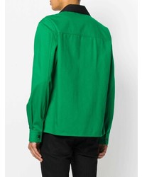 Chemise à manches longues imprimée verte Ami Paris