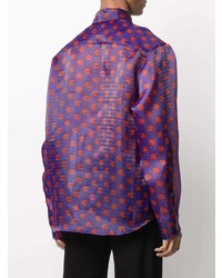 Chemise à manches longues imprimée violette DUOltd