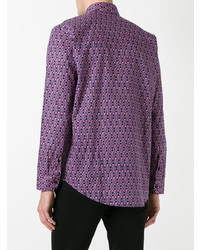 Chemise à manches longues imprimée violette Fashion Clinic Timeless