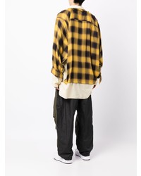 Chemise à manches longues jaune Maison Mihara Yasuhiro