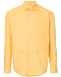 Chemise à manches longues jaune Cerruti 1881