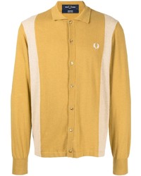 Chemise à manches longues jaune Fred Perry