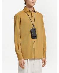 Chemise à manches longues jaune Zegna