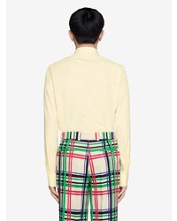 Chemise à manches longues jaune Gucci