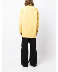 Chemise à manches longues jaune Raf Simons