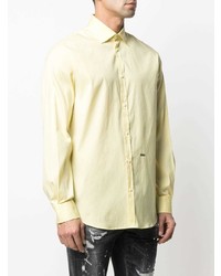 Chemise à manches longues jaune DSQUARED2