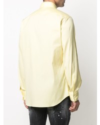 Chemise à manches longues jaune DSQUARED2