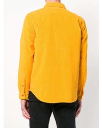 Chemise à manches longues jaune MSGM