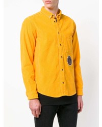 Chemise à manches longues jaune MSGM