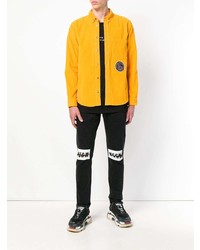 Chemise à manches longues jaune MSGM