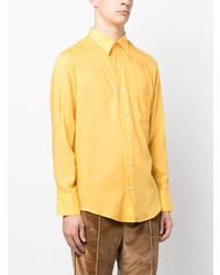 Chemise à manches longues jaune Ernest W. Baker