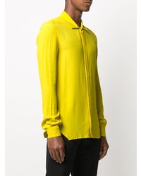 Chemise à manches longues jaune Rick Owens