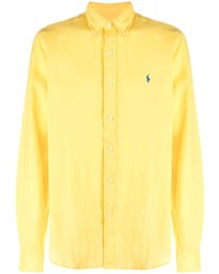 Chemise à manches longues jaune Polo Ralph Lauren