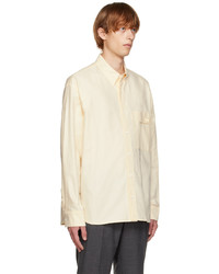 Chemise à manches longues jaune Solid Homme