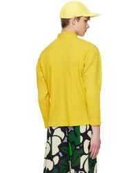 Chemise à manches longues jaune Homme Plissé Issey Miyake