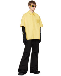 Chemise à manches longues jaune Raf Simons