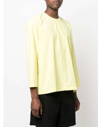 Chemise à manches longues jaune Homme Plissé Issey Miyake