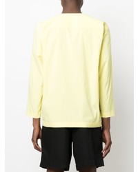 Chemise à manches longues jaune Homme Plissé Issey Miyake