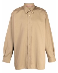 Chemise à manches longues marron clair Acne Studios