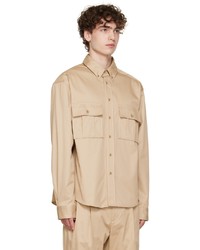 Chemise à manches longues marron clair Acne Studios