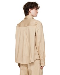 Chemise à manches longues marron clair Acne Studios