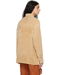 Chemise à manches longues marron clair Jacquemus