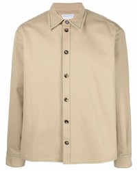 Chemise à manches longues marron clair Bottega Veneta