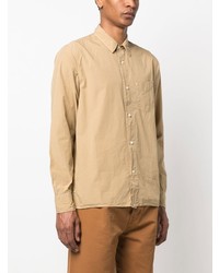 Chemise à manches longues marron clair Officine Generale