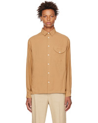 Chemise à manches longues marron clair Jacquemus